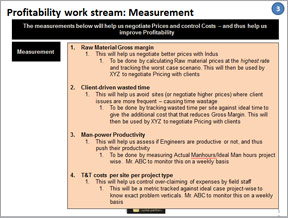 Cross checking of prices, control cost to improve profitability